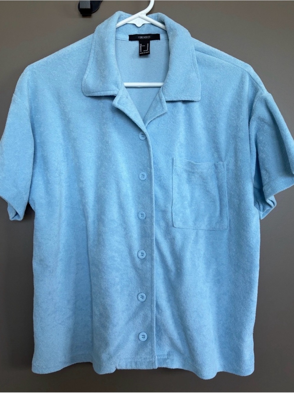 Forever 21 Terry Button Down Shirt